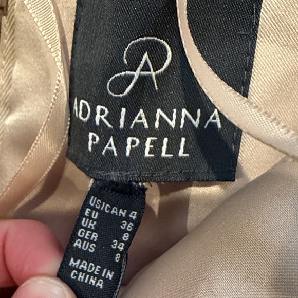 Adrianna Papell Strapless Cream Lace Dress - Picture 2 of 7